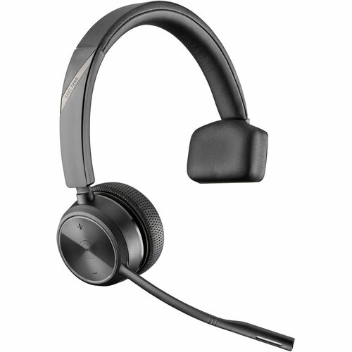 Poly Savi 7210 Office DECT 1920-1930 MHz Single Ear Headset - Mono - RJ-11 - Wired/Wireless - DECT - 393.7 ft - 100 Hz to 6.80 kHz - On-ear - Monaural - Ear-cup - Omni-directional, Noise Cancelling Microphone - Noise Canceling - Black