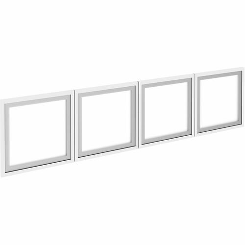 Lorell Desk-Mount Hutch Frosted Glass Door - Finish: Frost - For Hutch