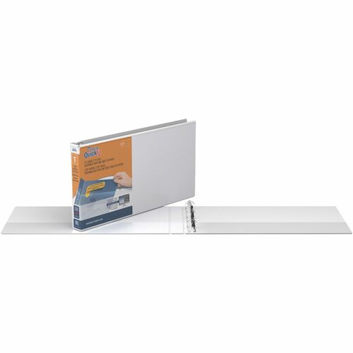 QuickFit Ring Binder - 1" Binder Capacity - Legal - 8 1/2" x 14" Sheet Size - 200 Sheet Capacity - 3 x 1" Ring(s) - Fastener(s): Round Ring - Pocket(s): Inside Front & Back - Polypropylene - White - Recycled - Heavy Duty, Non-stick, Durable, Antimicrobial