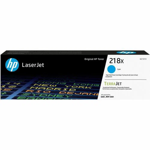 HP 218X (W2181X) Original High-Yield LaserJet Toner Cartridge, Cyan, 2,500 Page Yield, for Color LaserJet Pro 3201/3301
