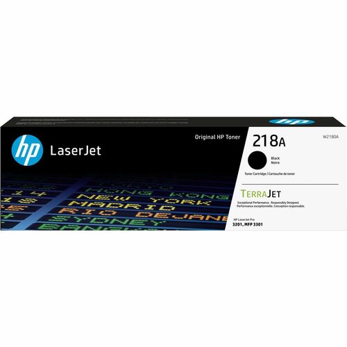 HP 218A (W2180A) Toner Cartridge, Black, 1,300 Page Yield, for HP Color LaserJet Pro 3301/3201 Series
