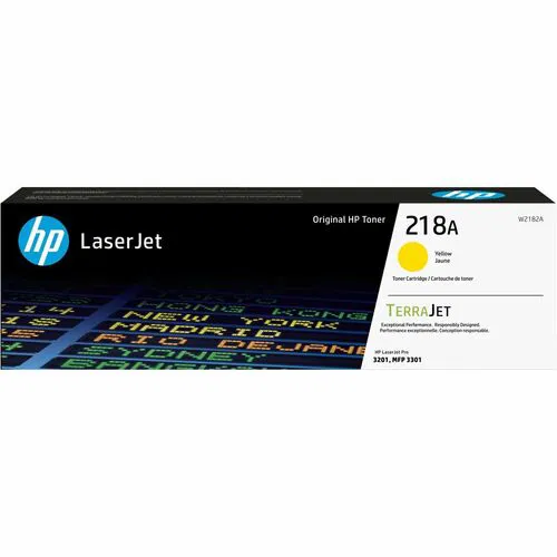 HP 218A, (W2182A) Original LaserJet Toner Cartridge, Yellow, 1,200 Page Yield, for HP Color LaserJet Pro 3201/3301 Printers