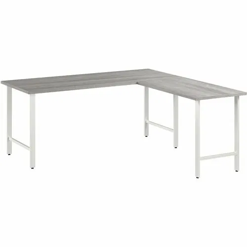 Bush Business Furniture, Computer Desk, L-Shaped, Hustle, 72" W x 30" D, Metal Legs, Thermofused Laminate Finish, 200 lb Capacity, Grommets
