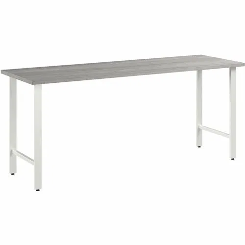 Bush Business Furniture Computer Desk, Hustle, 72 in W x 24 in D, Metal Legs, Platinum Gray, 200 lb Capacity, Grommet