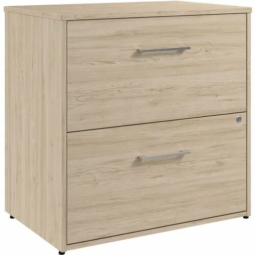 Bush Business Furniture, File Cabinet, Lateral, Hustle 2-Drawer, Lockable, Letter/Legal/A4, 30" W x 20" D x 30" H, Natural Elm