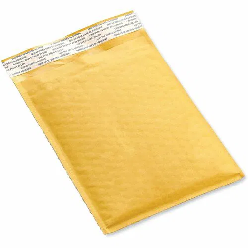 Universal Mailer, #6 Bubble, Self-Adhesive, Golden Yellow Kraft Paper, 25/CT