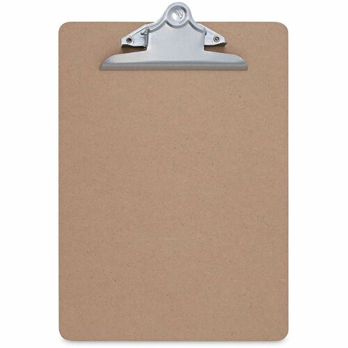 Universal Clipboard, 9" x 12.5", 1.25" Clip Capacity, Hardboard, Brown, Hanging Hole, 3/PK
