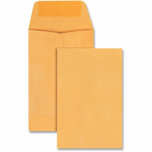 Universal Envelope, Coin Size 1, 28 lb, Light Brown Kraft Paper, Gummed Flap, 250/Box