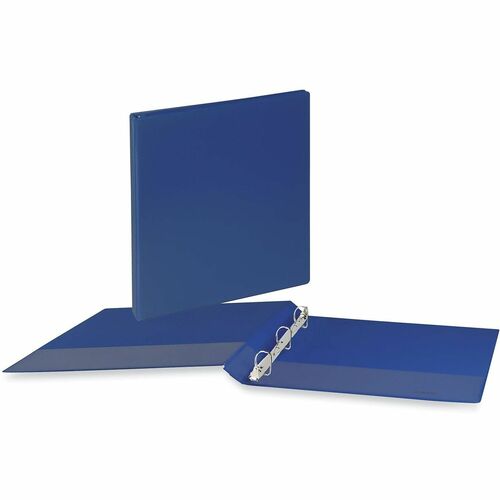 Universal Slant D-Ring View Binder, 3-Ring, 1.5" Capacity, Letter 8.5" x 11", Navy Blue, Polypropylene, 2 Inside Pockets