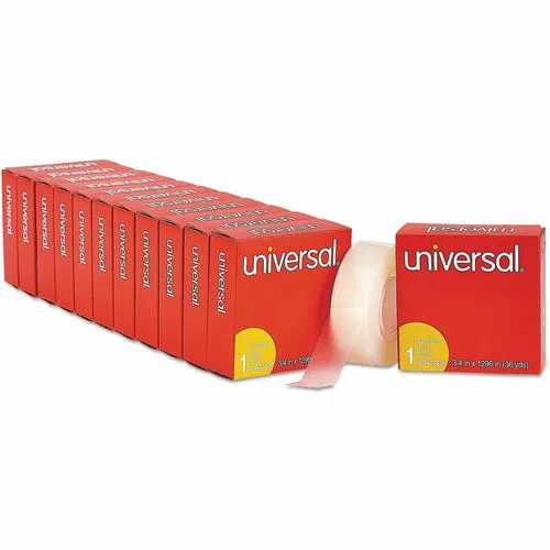Universal Invisible Tape, 0.75" x 36 yd, 1" Core, Matte Clear Acrylic, 2 mil, 12/PK