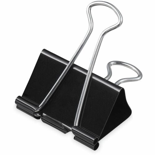 Universal Binder Clip, Mini, 0.25" Capacity, 0.6" Width, Black/Silver, Steel Wire, 144/PK