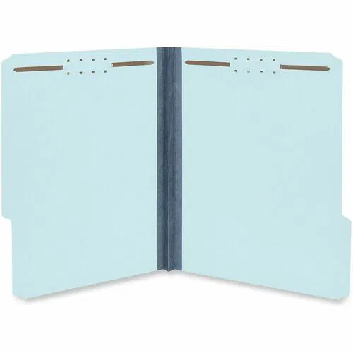 Universal Classification Folder, Letter 8.5" x 11", 1" Expansion, 2-Prong Metal Fasteners, 2" Capacity, 1/3 Tab Cut, Light Blue, 25/Box