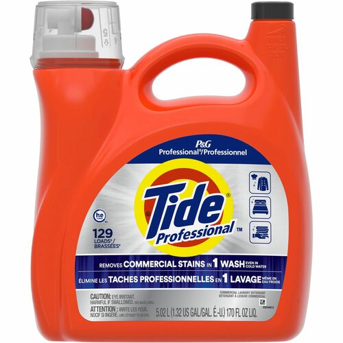 Tide Professional Laundry Detergent, 170 fl oz (5.3 qt), 129 Loads, Orange