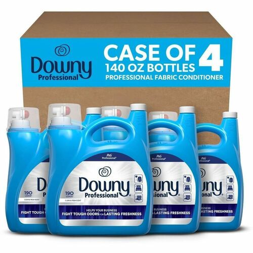 Downy Fabric Softener - For Multipurpose - Liquid - 140 oz (8.75 lb) - Clean & Fresh Scent - 190 Loads - Recommended For: Odor Remover - Long Lasting, Triclosan-free, Phthalate-free, PCBs-free, PAHs-free, PVC Free, Lead-free, Mercury-free, Cadmium-free, B