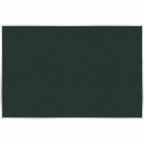 Ghent Bulletin Board, Wall-Mount, PremaTak, 87.9" W x 0.56" D x 48.46" H, Ebony Vinyl Surface, Satin Anodized Aluminum Frame