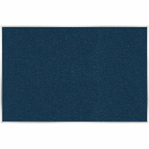 Ghent, Bulletin Board, Wall-Mount, PremaTak, 87.9" W x 0.56" D x 48.46" H, Navy Vinyl-Faced Fiberboard, Satin Anodized Aluminum Frame