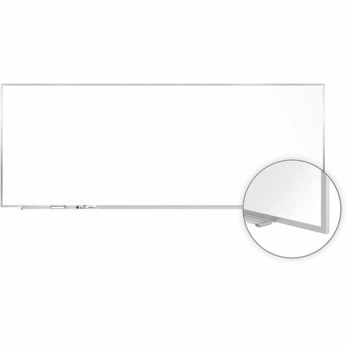 Ghent Dry Erase Board, Wall-Mount, M1 Series, 84" W x 48" H, Porcelain Surface, Satin Aluminum Frame, Magnetic