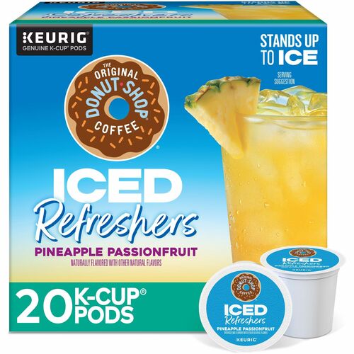 The Original Donut Shop Iced Refreshers, Pineapple Passionfruit K-Cup Pods, 20/Box