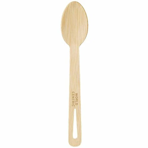 World Centric Compostable Bamboo Cutlery - Spoon - Spoon - Food - Bamboo - Natural - 2000 / Carton