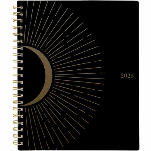 Cambridge Radiate Weekly/Monthly Planner - Weekly, Monthly - 12 Month - January 2026 to December 2026 - 1 Week, 1 Month Double Page Layout - 5 1/2" x 8 1/2" Sheet Size - Twin Wire - Multi - Poly Cover - Tabbed, Holiday Listing, Sticker Sheet, Durable Cove
