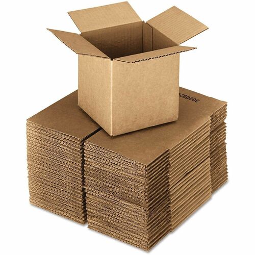 Universal Shipping Case, 24" x 24" x 24", 200-lb Test Brown Corrugated Kraft, Flap Closure, 10/PK