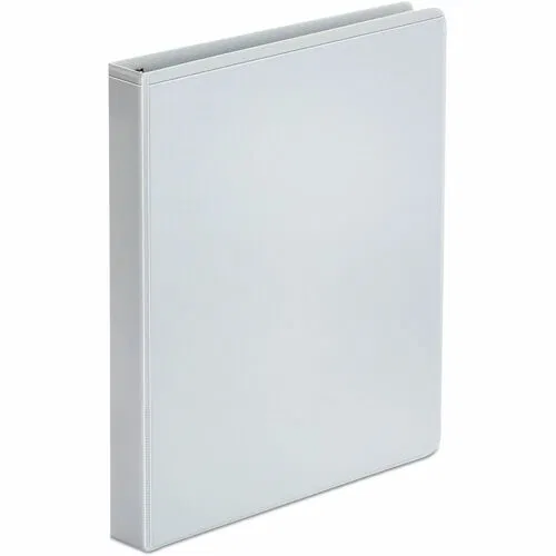 Universal Ring Binder, View, 3-Ring, Back-Mounted, 1" Capacity (175 Sheets), 11" x 8.5", White Polypropylene, 12/CT