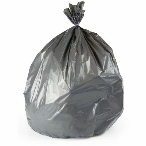 Heritage Trash Bag, Can Liner, AccuFit, 56 Gal, 44" W x 55" L x 1.6 Mil (41 Micron), Gray LDPE, Star Bottom Seal, 100/Box
