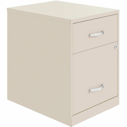 NuSparc File Cabinet, Home Office, 2-Drawer Vertical, Letter File, 14.2" W x 18" D x 19" H, Stone Steel, Locking Drawers