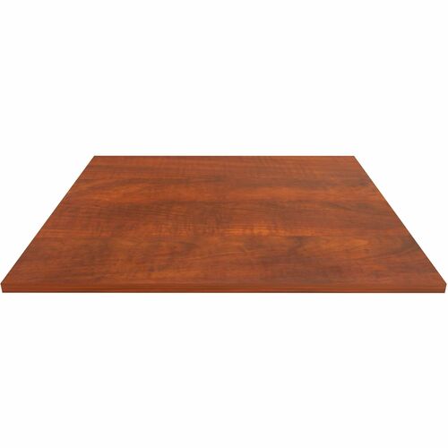 Lorell Tabletop, Hospitality/Conference, Essentials Series, 42" x 42" x 1", Laminate Top, Cherry, PVC Band Edge