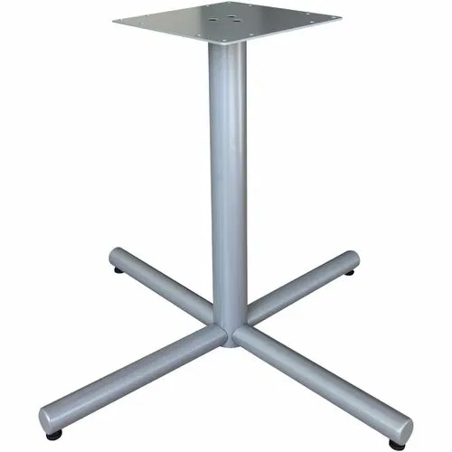Lorell Table Base, Hospitality/Conference, Essentials, X-Base, 45" W x 30" H, Silver Metal, for 36" or 42" Round/Square Tabletops