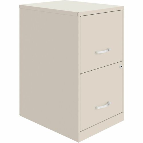 NuSparc File Cabinet, Home Office, 2-Drawer Letter Filing, 14.2" W x 18" D x 26.5" H, Stone Painted Steel, Locking Drawers, 3/4 Drawer Extension