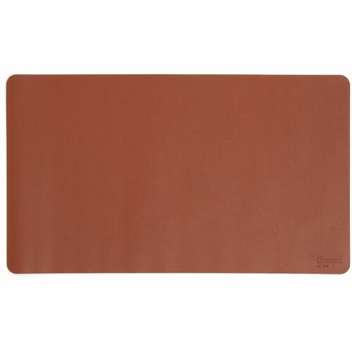 Smead Desk Pad, Waterproof Vegan Leather, Faux-Suede Non-Slip Backing, Saddle, 13.7" x 23.6" x 0.1"