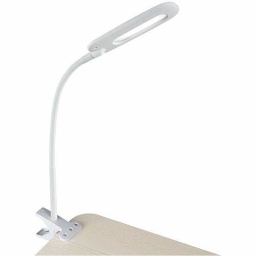 OttLite Flexible Soft Touch LED Clip Lamp - LED Bulb - Built-in Clip, Adjustable Neck, Flexible, Flexible Neck, ClearSun LED, Glare-free Light, Adjustable Brightness, Touch-activated, Adjustable Height - Desk Mountable - White - for Table, Bookshelf