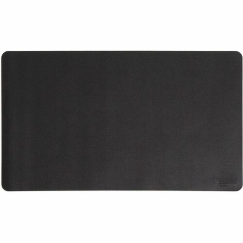 Smead Desk Pad, 13.7" x 23.6" x 0.1", Charcoal Vegan Leather, Faux-Suede Non-Slip Backing, Waterproof