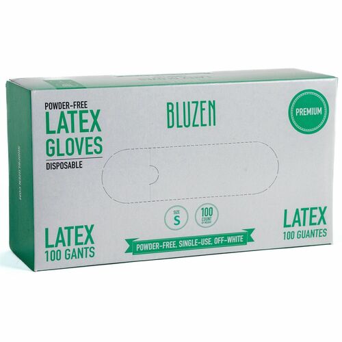 Remcoda Powder-Free Latex Gloves - 4 mil Thickness - Small Size - Latex - Off White - Powder-free, Comfortable, Excellent Grip - For Healthcare, General Purpose - 100 / Box
