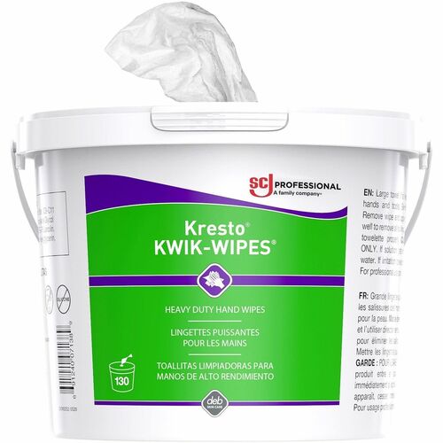 Kresto Cleaning Wipes, Kwik-Wipes, 10" x 12", Red Textured Fabric, Citrus, Heavy-Duty, 130/CT