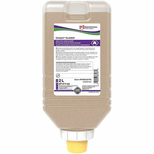 SC Johnson Solopol Hand Wash, Bottle Dispenser, 2.11 Qt, Heavy-Duty Solvent-Free, Beige, 6/CT