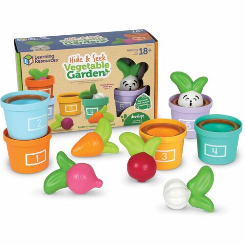 Learning Resources Hide and Seek Vegetable Garden - Hide & Seek Toy - Theme/Subject: Fun, Learning - 18 Month & Up - 10 Pieces - Multi