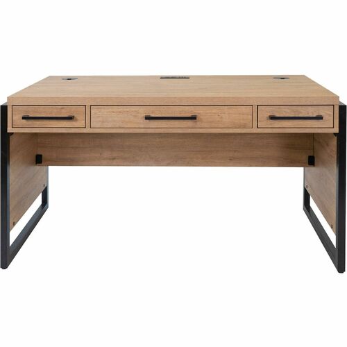 Martin Mason Monarca Laminate Unit - 31" Height x 60" Width x 30" Depth - 3 x Utility, Storage Drawer(s) - Material: Thermofused Laminate (TFL) - Finish: Monarca, Wood - Storage Drawer, Center Drawer, Cable Management, Grommet, Durable, Long Lasting, AC P