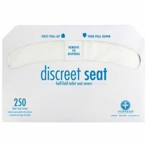 Hospeco Discreet TSC Half-Fld 20 250 S - Half-fold - For Public Toilet - White - Fiber - 250/Pack - 20 / Case