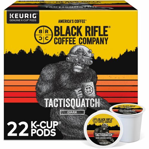 Black Rifle K-Cup Coffee, Tactisquatch Dark Roast, Kosher, for Keurig Brewers, 22/Box