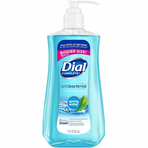 Dial Liquid Hand Soap, 11 fl oz, Antibacterial, Moisturizing, Pump Dispenser, Spring Water Scent, Blue