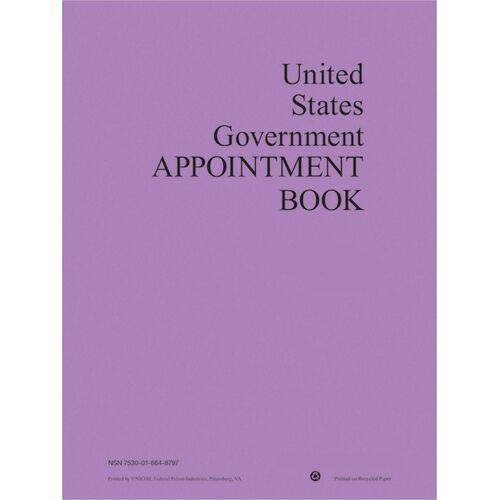 Unicor Weekly Appointment Book - Weekly - 12 Month - January 2025 - December 2025 - 7:00 AM to 7:45 PM - Monday - Sunday - 1 Week Double Page Layout - Spiral Bound - White - Appointment Schedule, Reminder Section - 1 Each