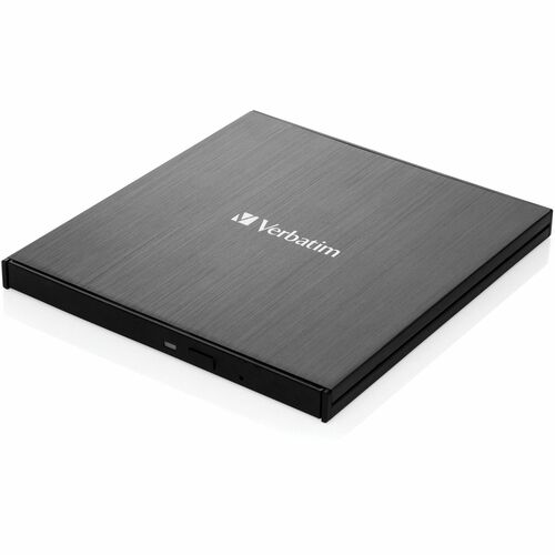 Verbatim Blu-ray Writer - External - BD-R/RE Support - 6x BD Write - 8x DVD Write - Double-layer Media Supported - USB 3.1 (Gen 1) Type C - Slimline - BUS Powered