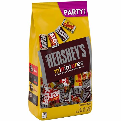 Hershey Miniatures Assortment Candy Bag, 2.24 lb, Milk, Dark, Krackel, Mr Goodbar