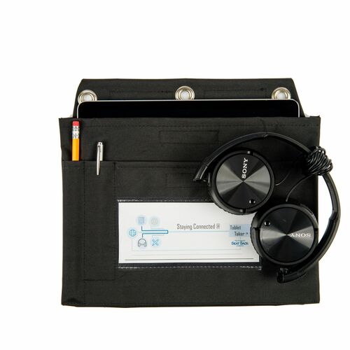 Seat Sack Tablet Taker Carrying Case (Pouch) Apple iPad Tablet - Black - 9.5" Height x 11" Width x 1" Depth - Small Size - 1 Each