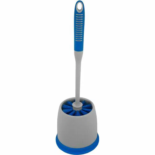 Impact Products Toilet Bowl Brush, Scratchless PET Bristles 4", 10.5" Polypropylene/TPR Handle, Holder Included, 12/CT