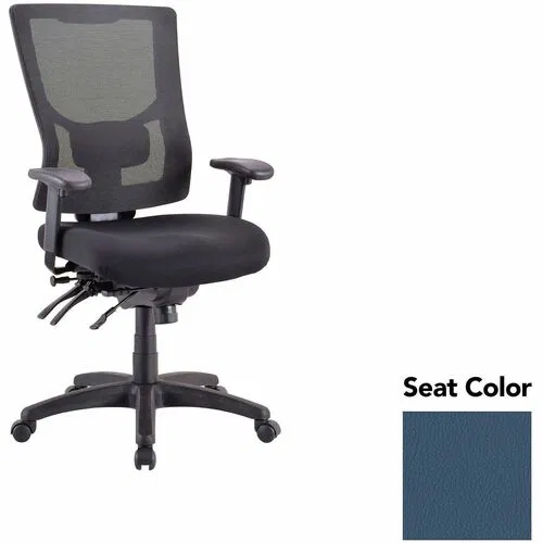 Lorell Executive Chair, Conjure, High-Back Mesh, Upholstered Dillon Ocean Seat, Lumbar Support, Adjustable Height, 26.7" x 26" x 44"