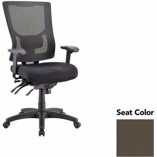 Lorell Executive Chair, Conjure, High-Back Mesh, Upholstered Dillon Java, Adjustable Lumbar, Ratchet Back, Seat Slider, Tilt Tension