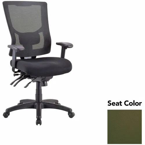 Lorell Executive Chair, Conjure, High-Back Mesh, Upholstered Canyon Fern Seat, Lumbar Support, Tilt Tension, Seat Slider, 26.7" x 26" x 44"